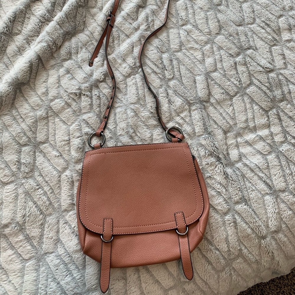 Just Fab dark nude crossbody bag